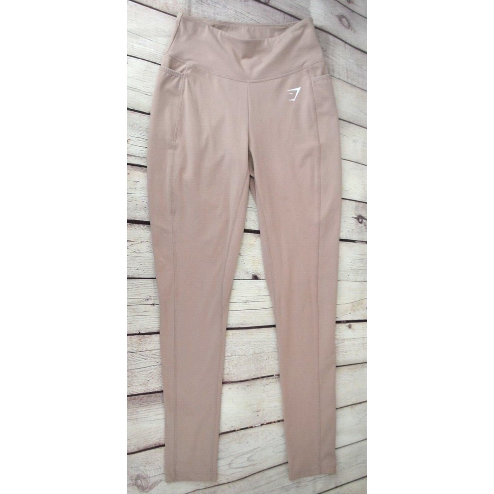 GYMSHARK Women's High Waist Pocket Leggings / Yoga Pants SIZE SMALL Mauve Pink